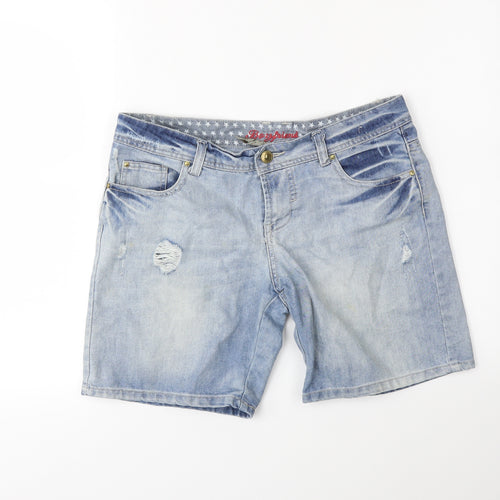 Denim & Co. Womens Blue  Denim Cut-Off Shorts Size 10