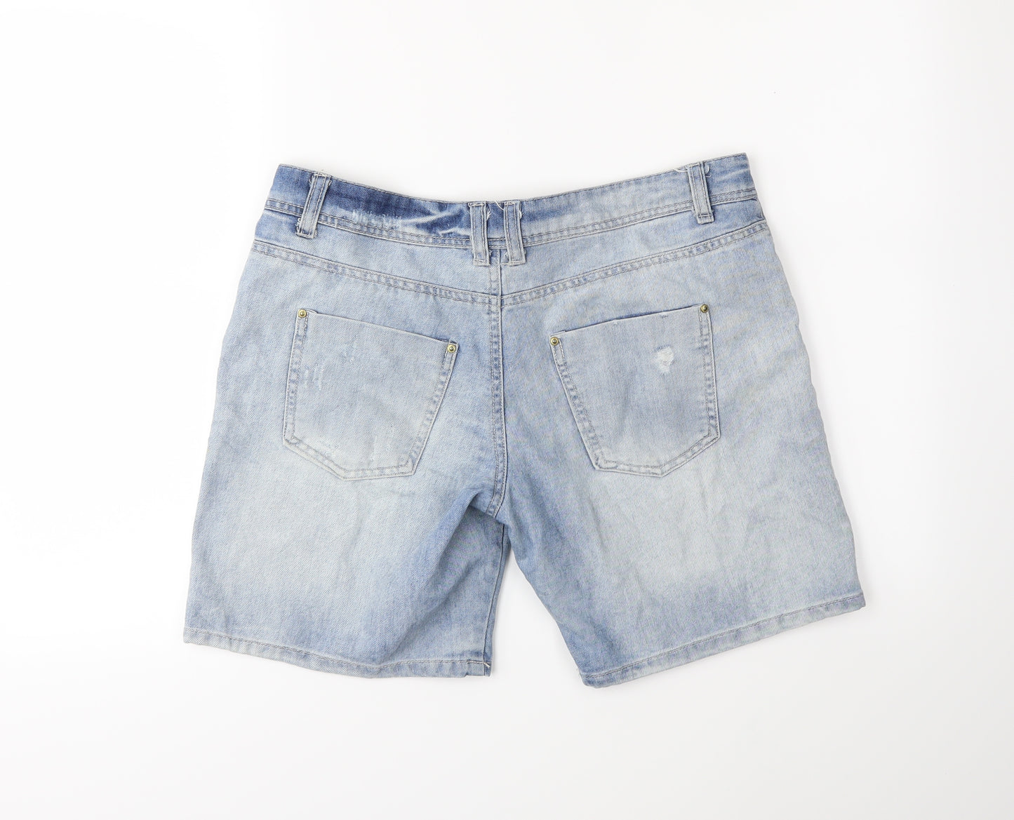 Denim & Co. Womens Blue  Denim Cut-Off Shorts Size 10