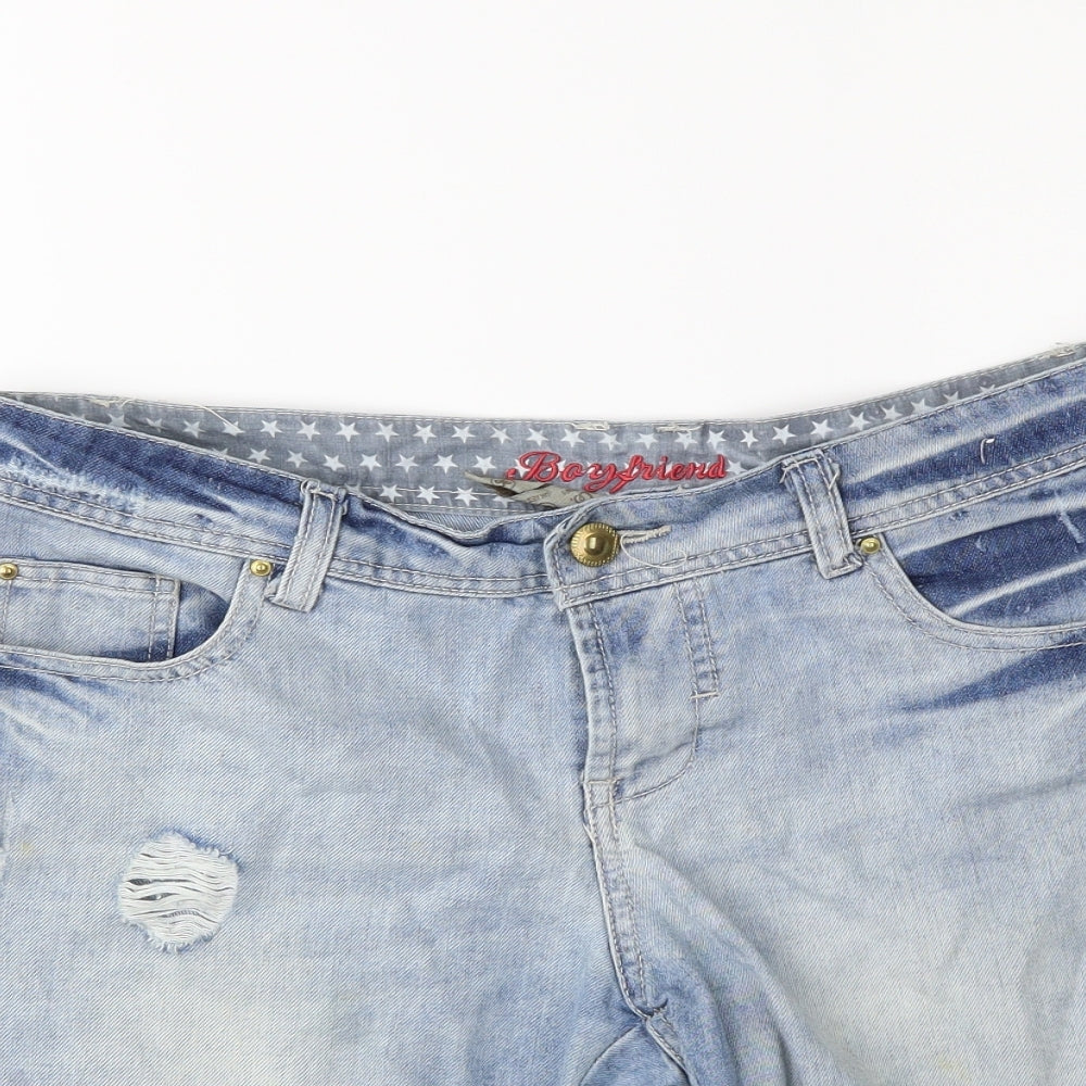 Denim & Co. Womens Blue  Denim Cut-Off Shorts Size 10