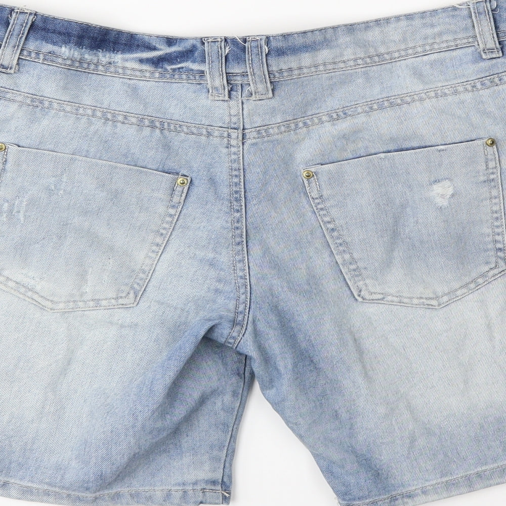 Denim & Co. Womens Blue  Denim Cut-Off Shorts Size 10