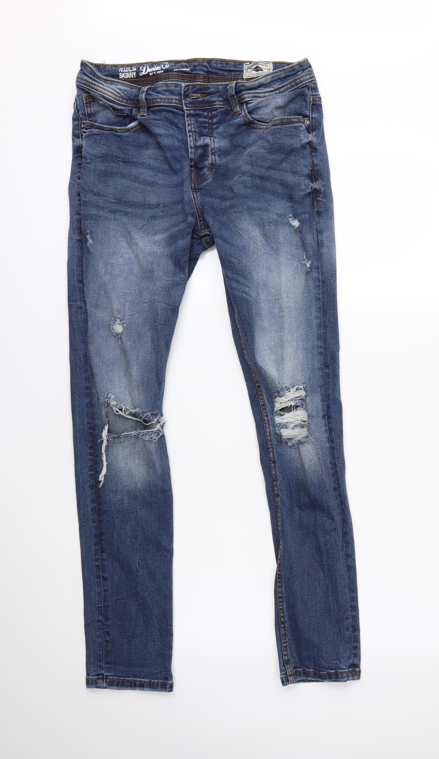 Denim & Co. Mens Blue  Denim Skinny Jeans  L32 in