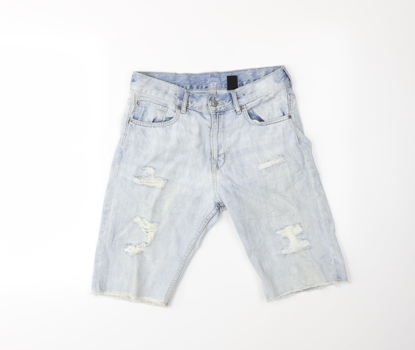 H&M Boys Blue  Denim Cargo Shorts Size 13 Years