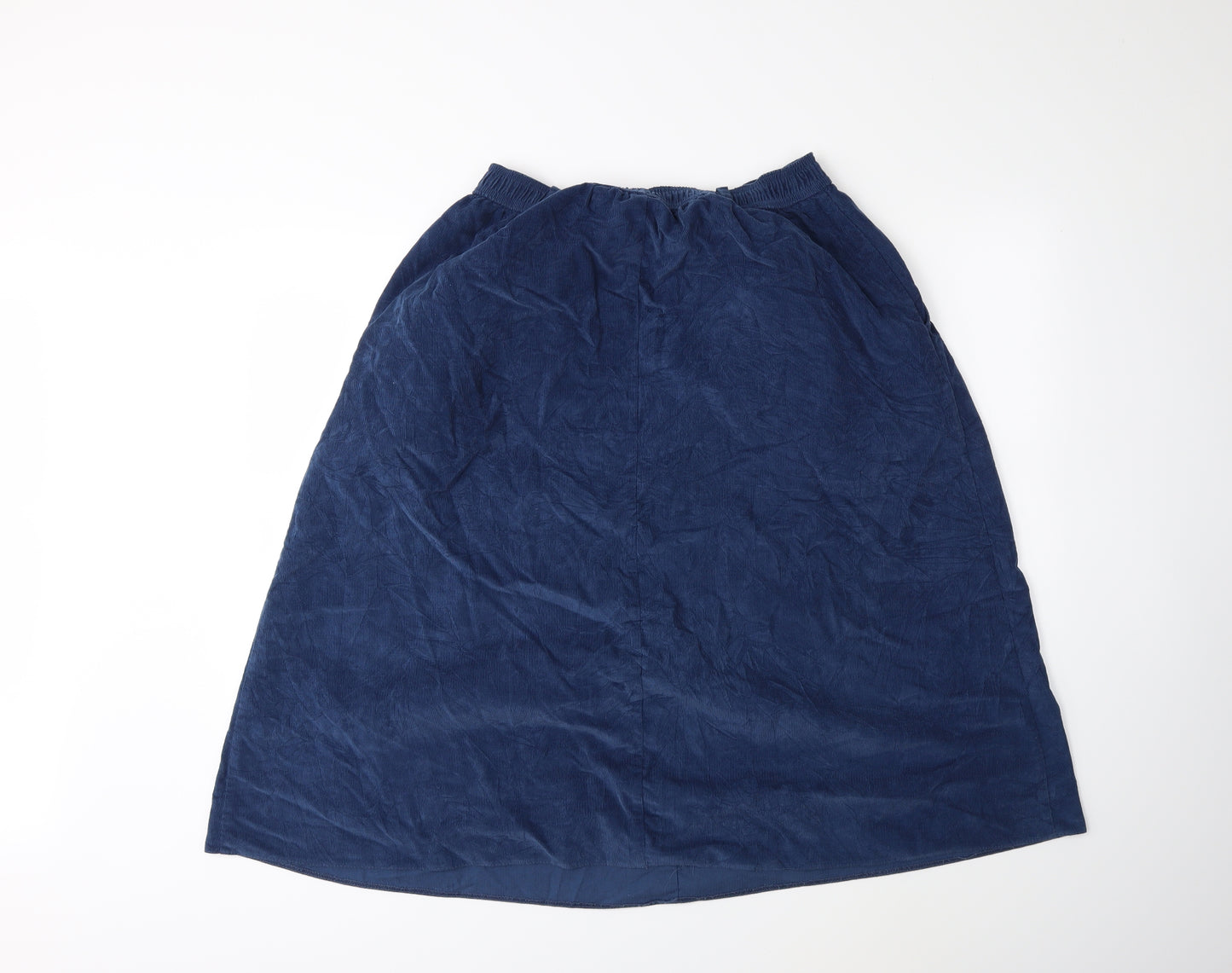 Marks and Spencer Womens Blue  Corduroy Flare Skirt Size 34