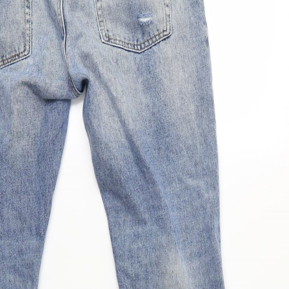 Zara Womens Blue  Denim Straight Jeans Size 12 L20 in