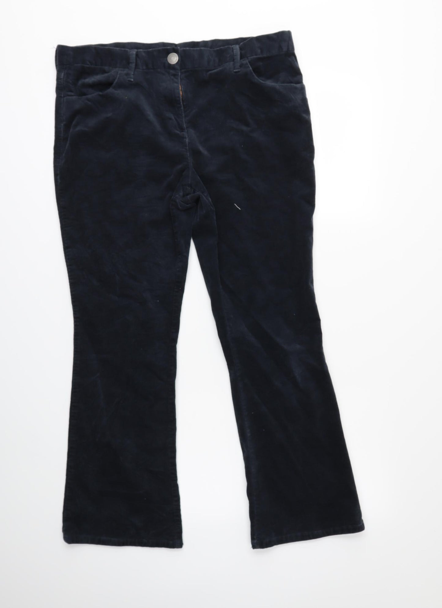 Marks and Spencer Womens Blue  Corduroy Trousers  Size 10 L27 in