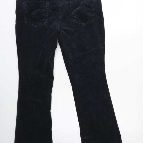 Marks and Spencer Womens Blue  Corduroy Trousers  Size 10 L27 in
