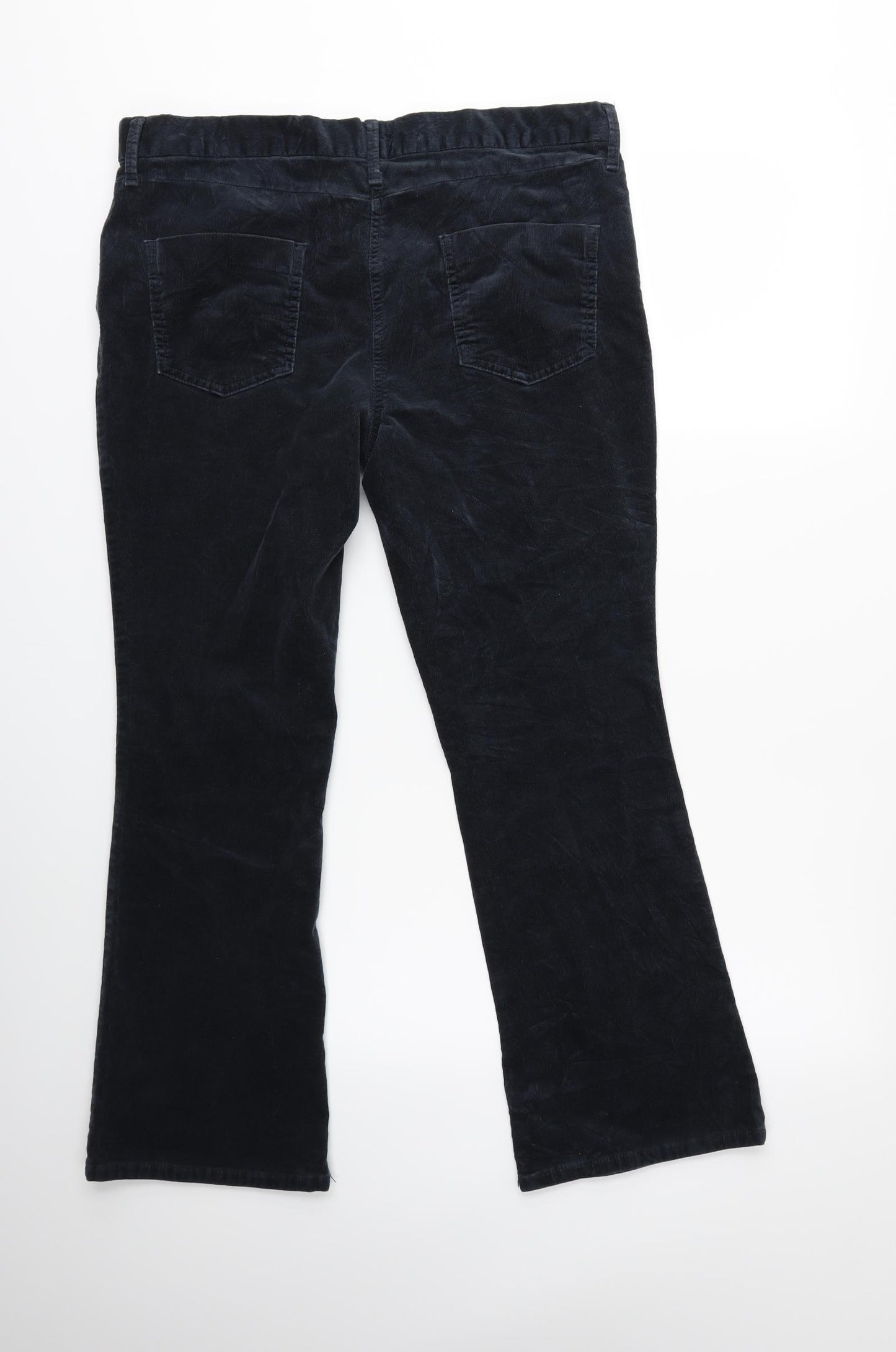 Marks and Spencer Womens Blue  Corduroy Trousers  Size 10 L27 in