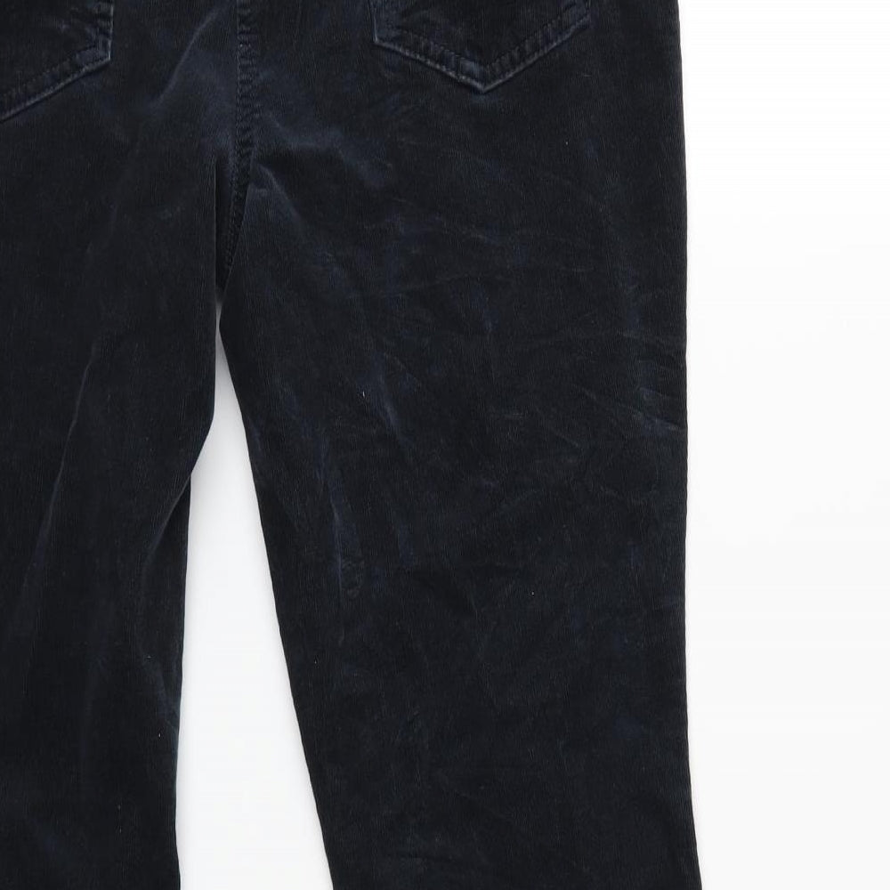 Marks and Spencer Womens Blue  Corduroy Trousers  Size 10 L27 in