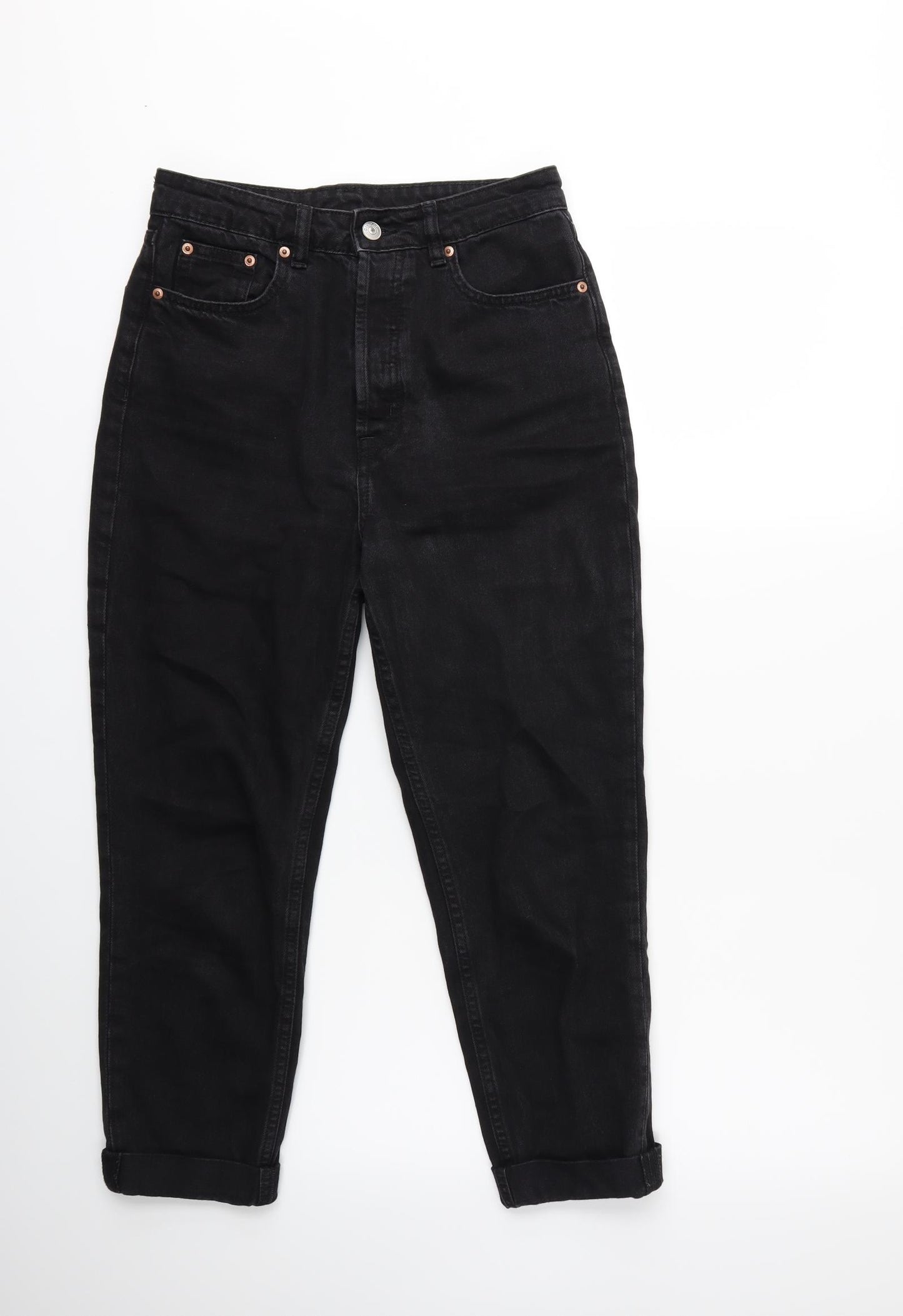 H&M Womens Blue  Denim Mom Jeans Size 8 L28 in