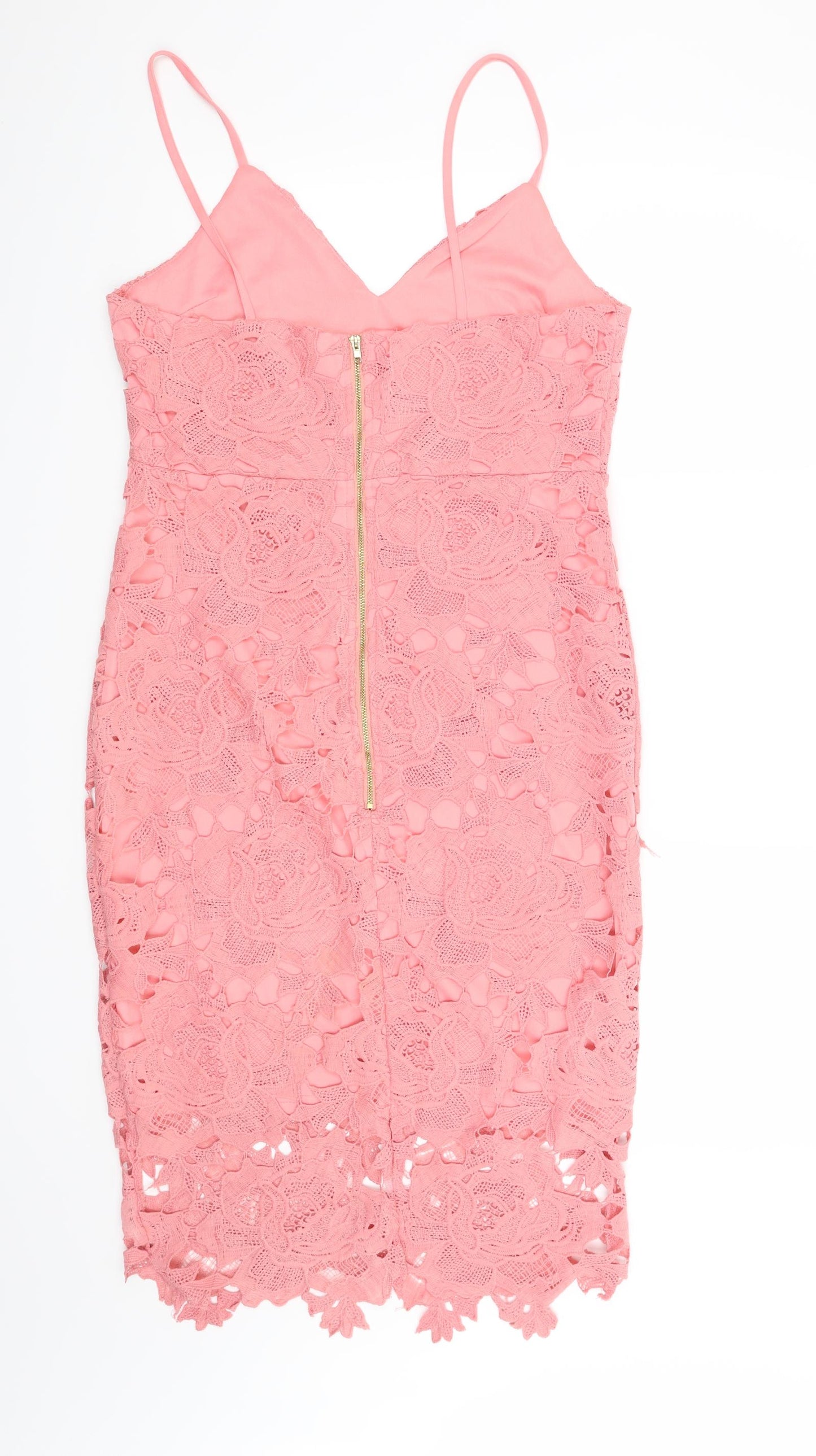 Boohoo Womens Pink Floral  Bodycon  Size 14