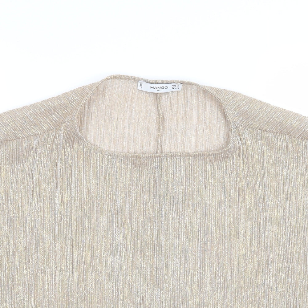 Mango Womens Beige   Basic Blouse Size S