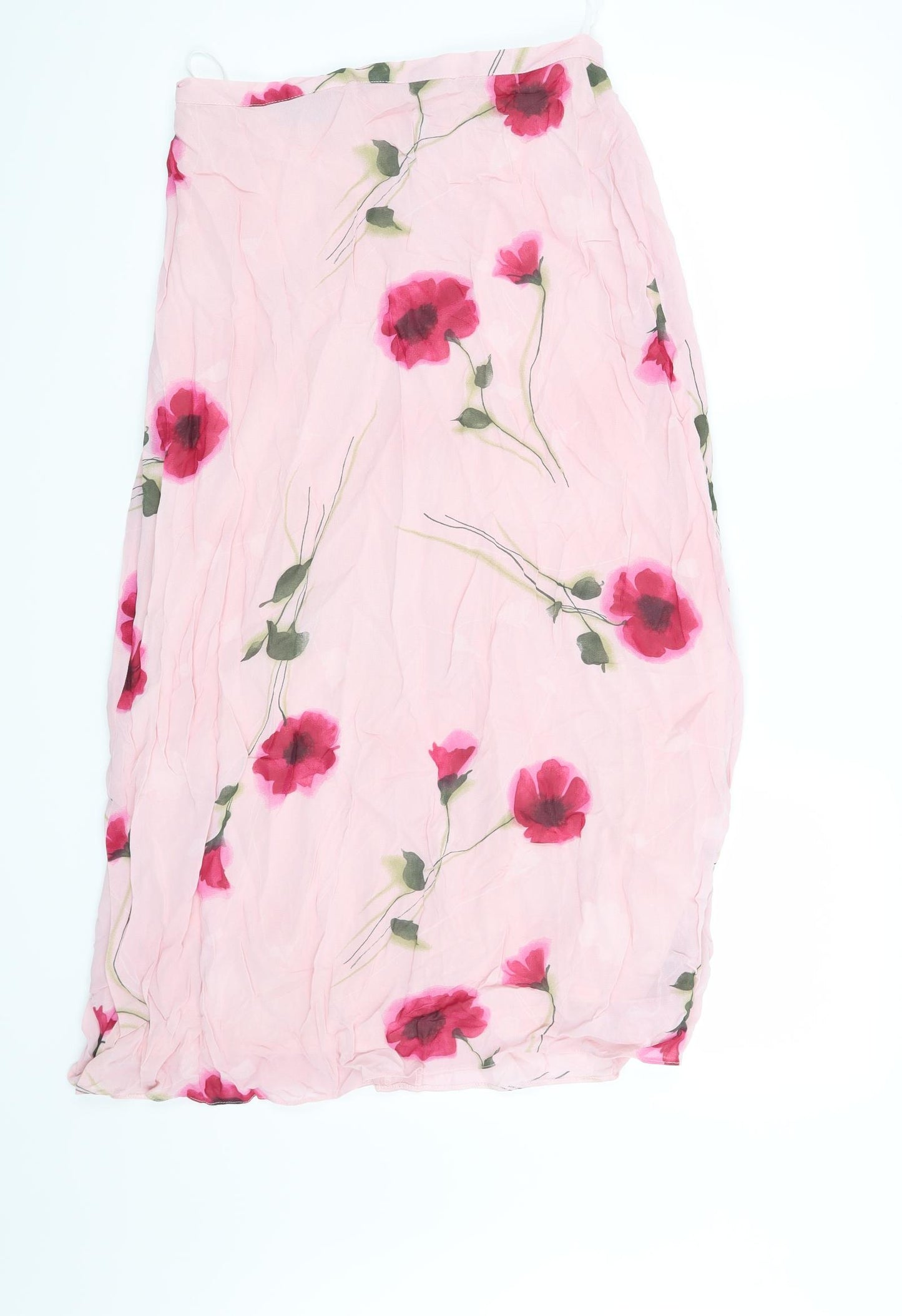 C&A Womens Pink Floral  A-Line Skirt Size 14