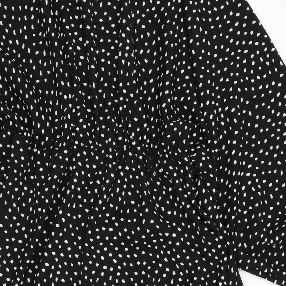Soon Womens Black Polka Dot  Skater Dress  Size 18