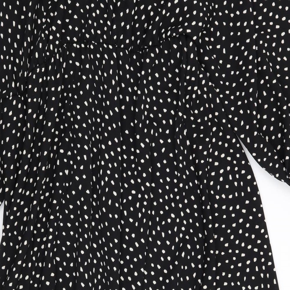 Soon Womens Black Polka Dot  Skater Dress  Size 18