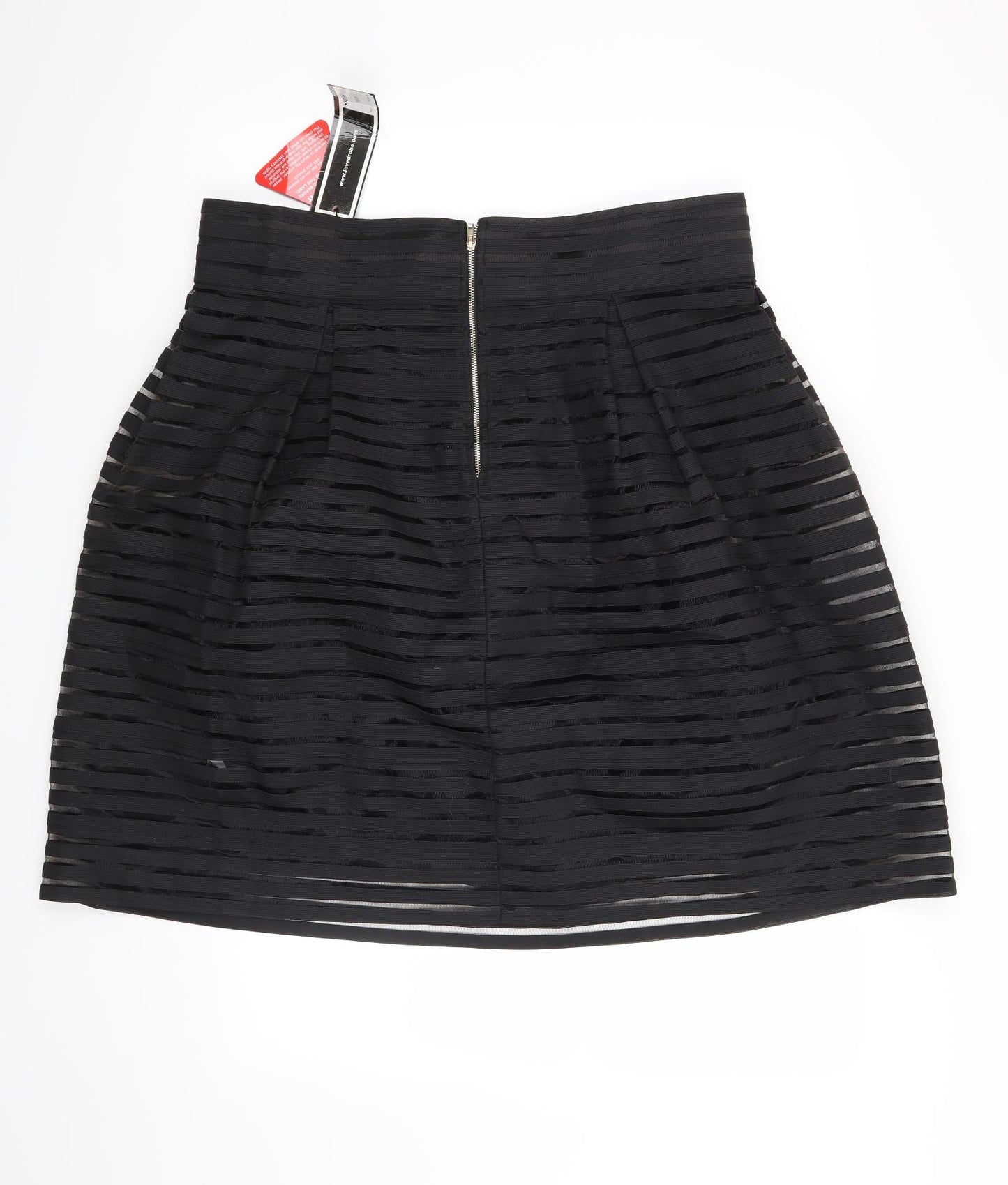 Lovedrobe Womens Black Striped  Skater Skirt Size 20