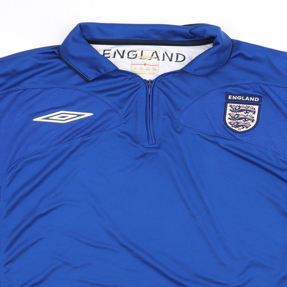 Umbro Mens Blue   Basic T-Shirt Size XL  - England Football