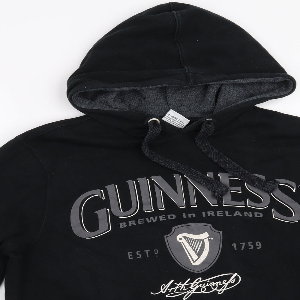 Guinness Mens Black   Pullover Hoodie Size S  - Guinness