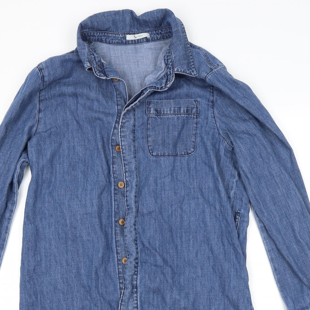 TU Womens Blue   Shirt Dress  Size 14