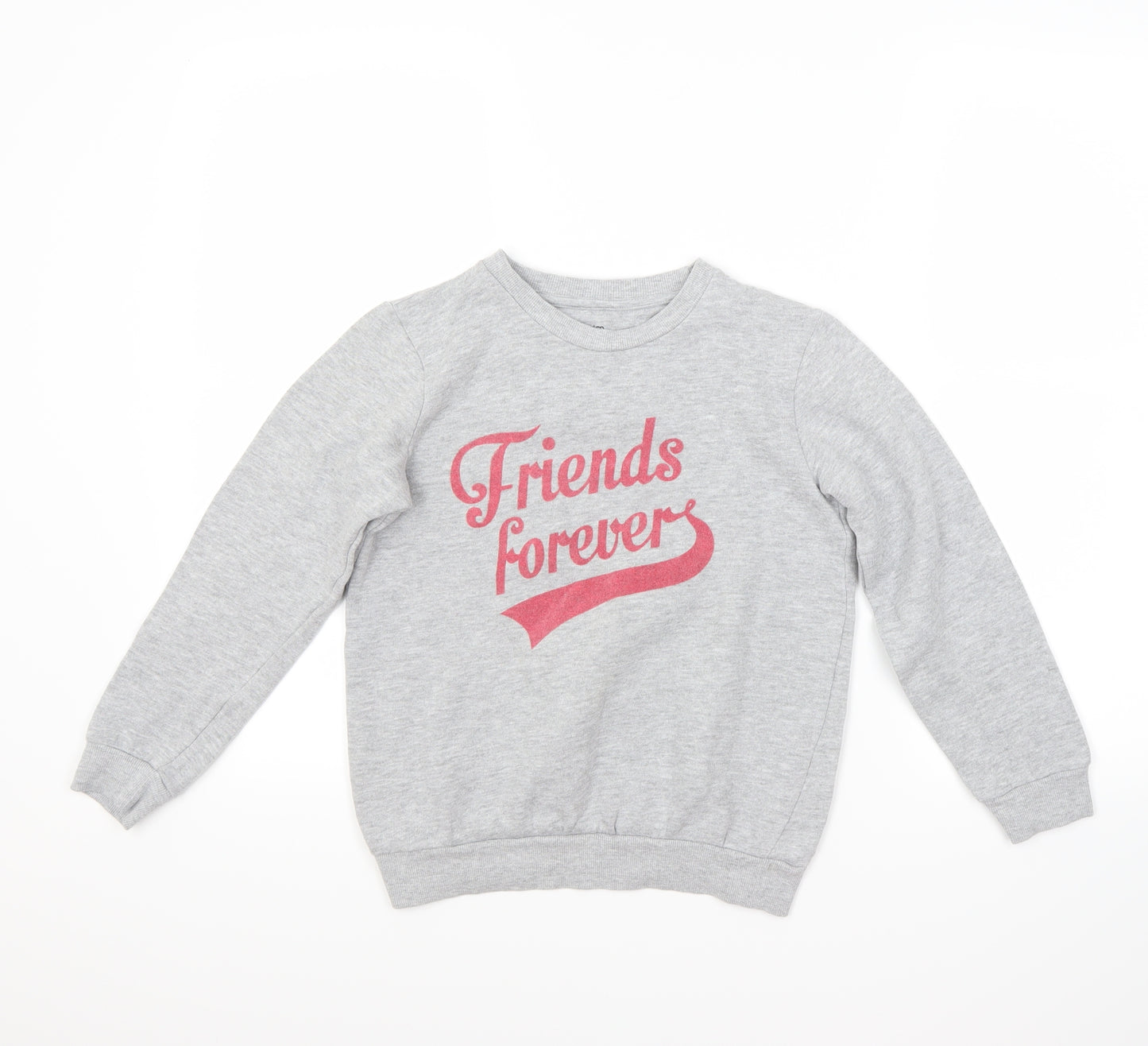 Pep&co Girls Grey   Pullover Sweatshirt Size 7-8 Years  - Friends Forever