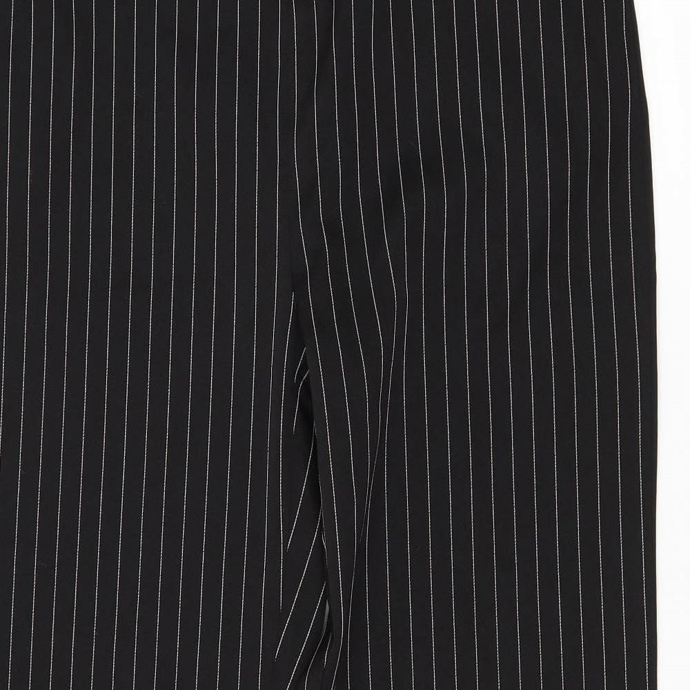 Missguided Womens Black Striped  Trousers  Size 8 L30 in