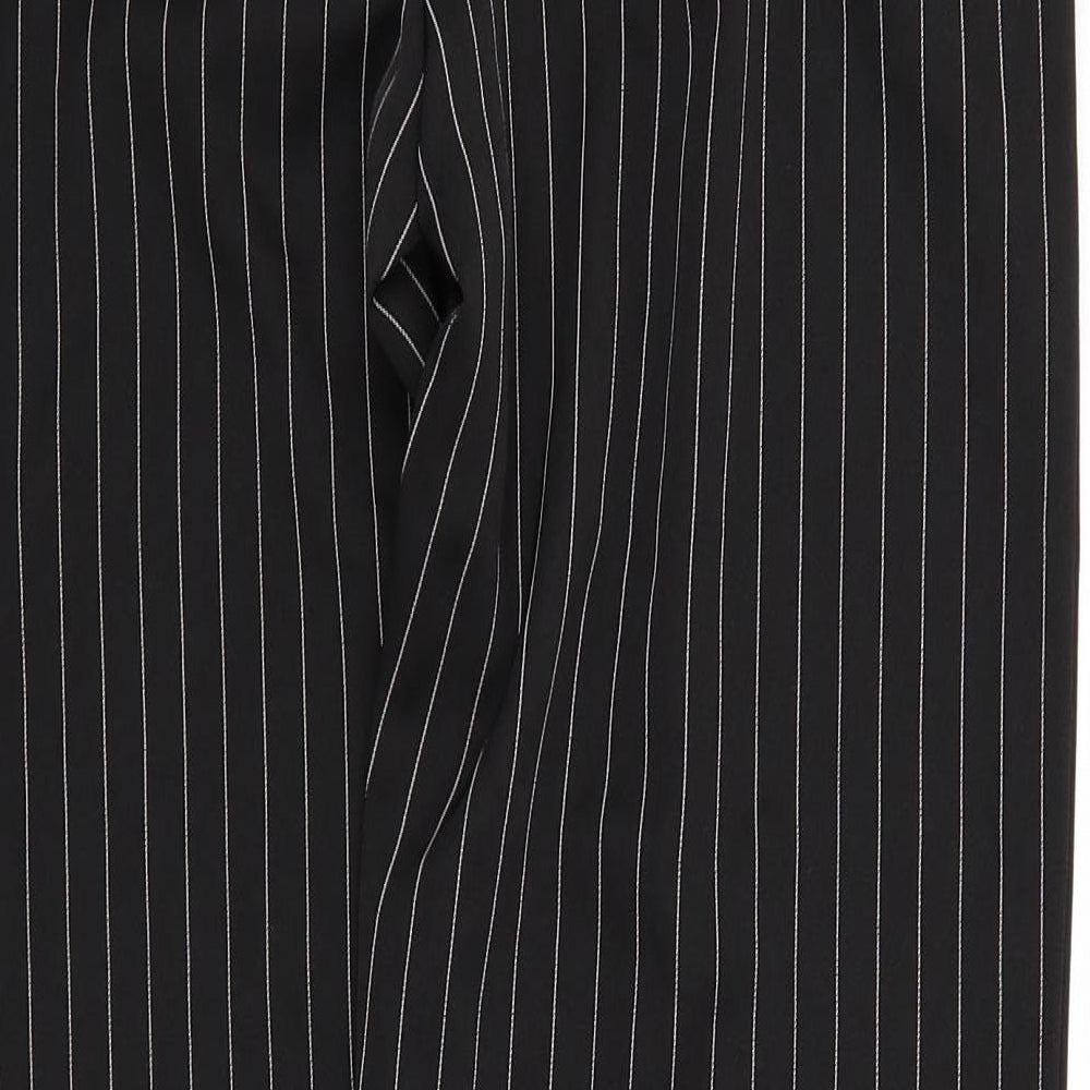 Missguided Womens Black Striped  Trousers  Size 8 L30 in