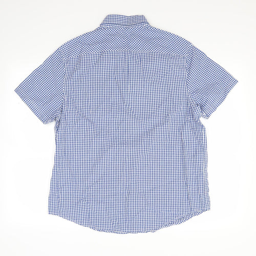 Penguin Mens Blue Check   Button-Up Size L