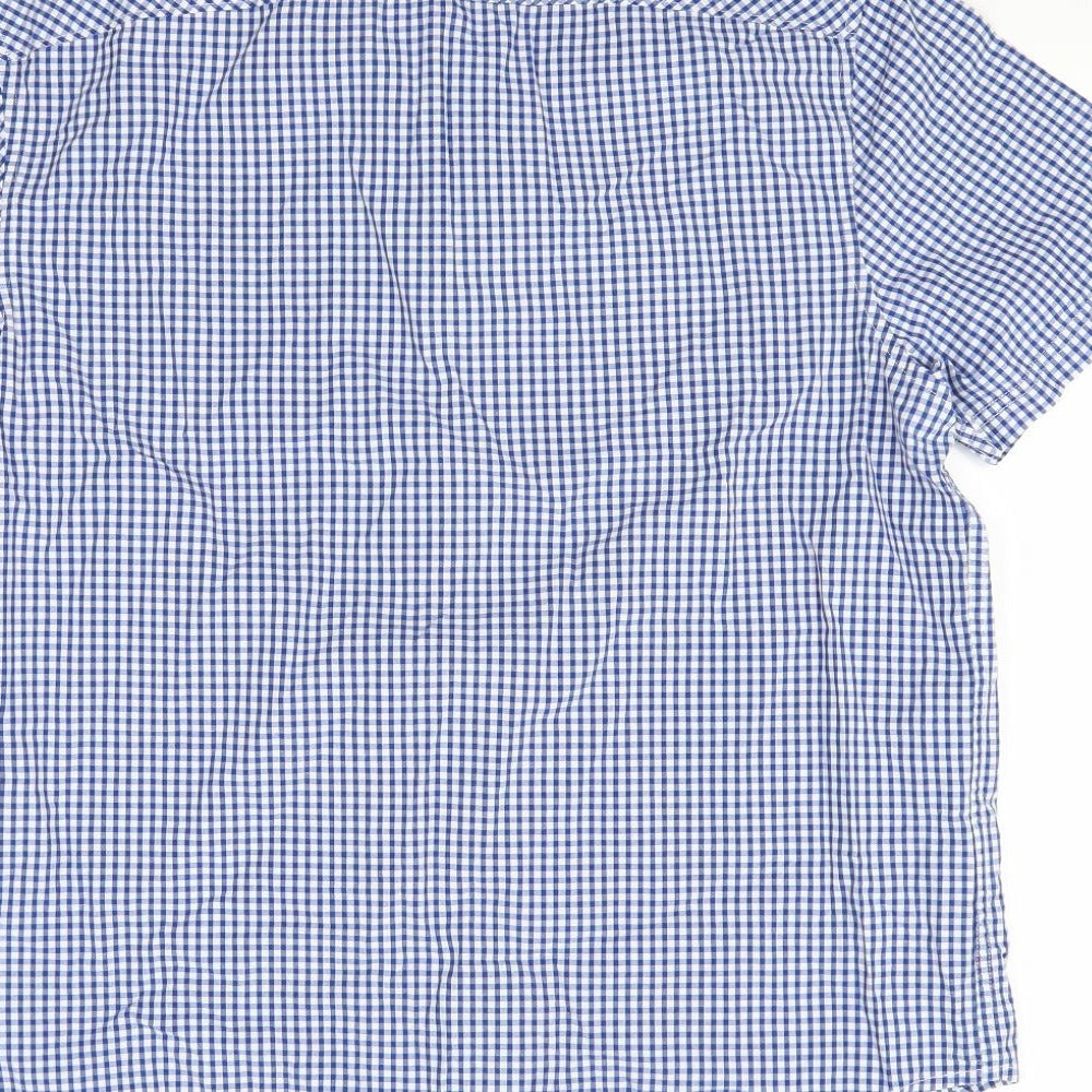 Penguin Mens Blue Check   Button-Up Size L