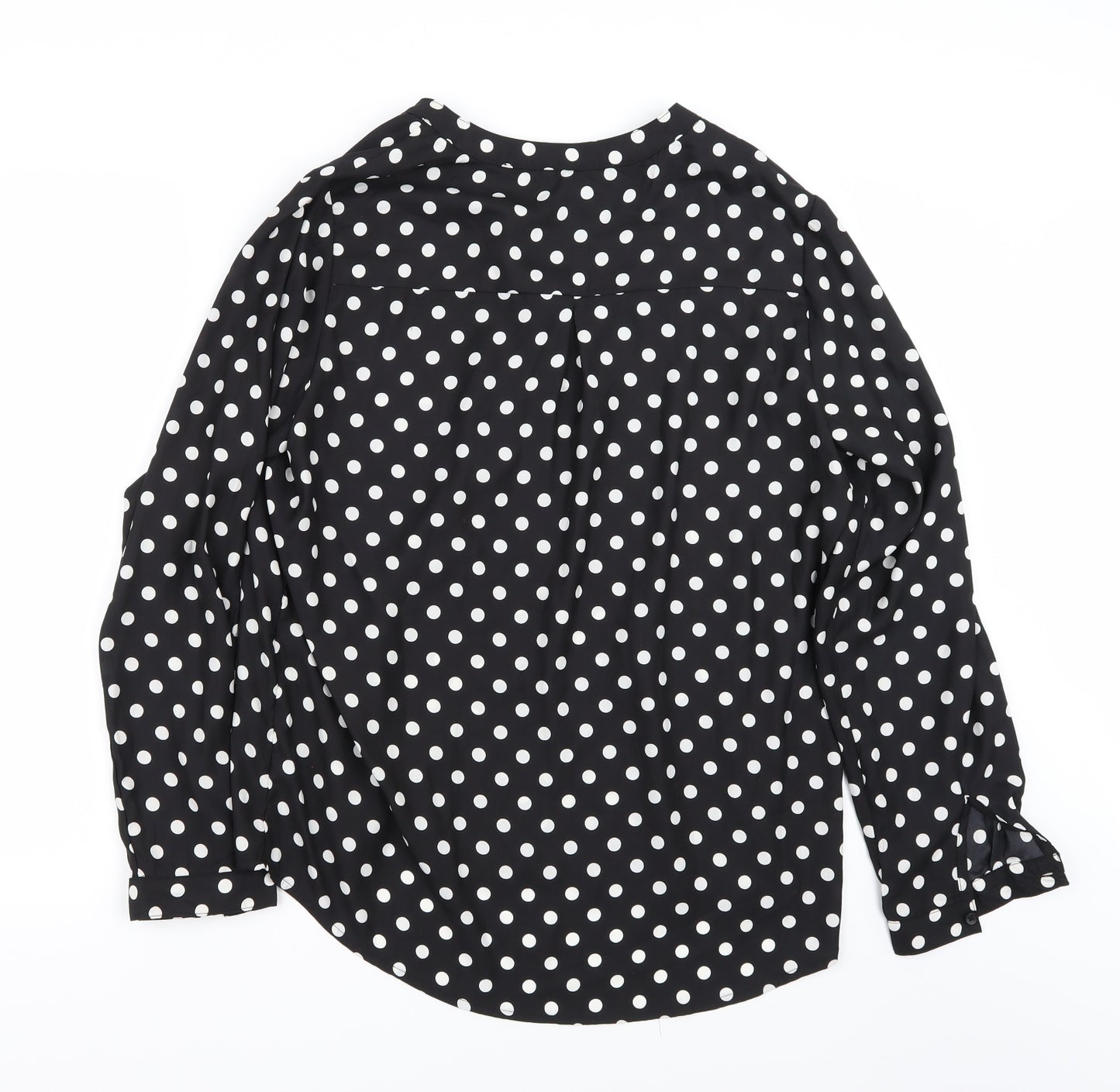 Upfashion Womens Black Polka Dot  Basic Blouse Size 14