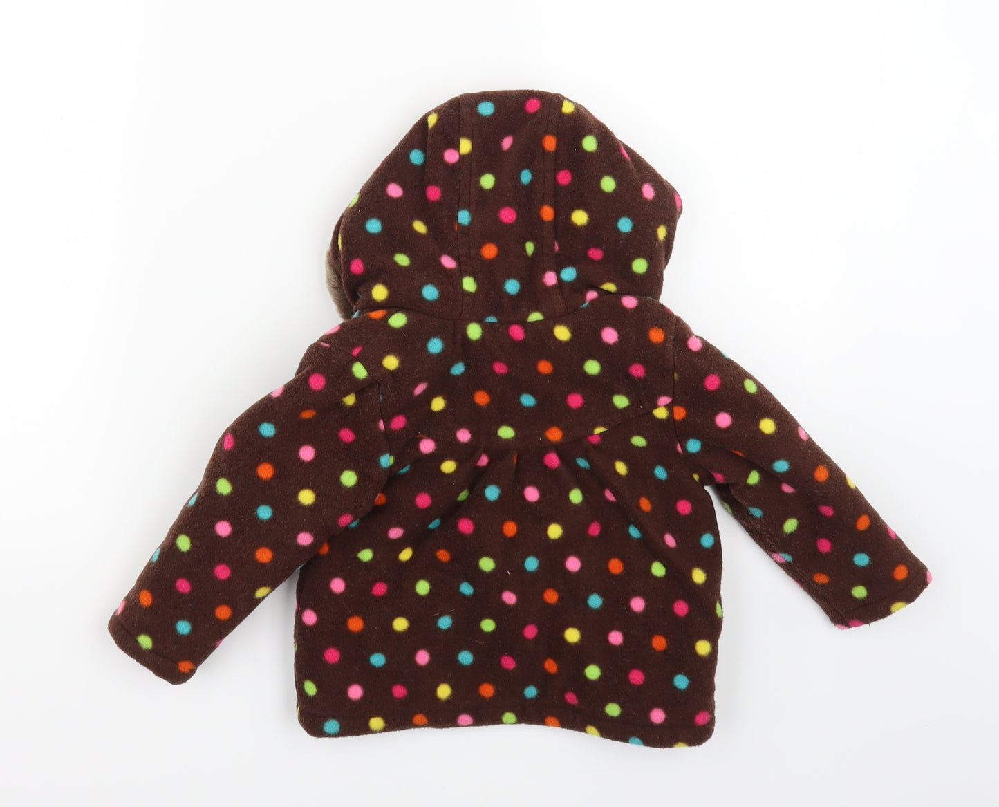 George Girls Brown Polka Dot  Jacket Coat Size 9-12 Months