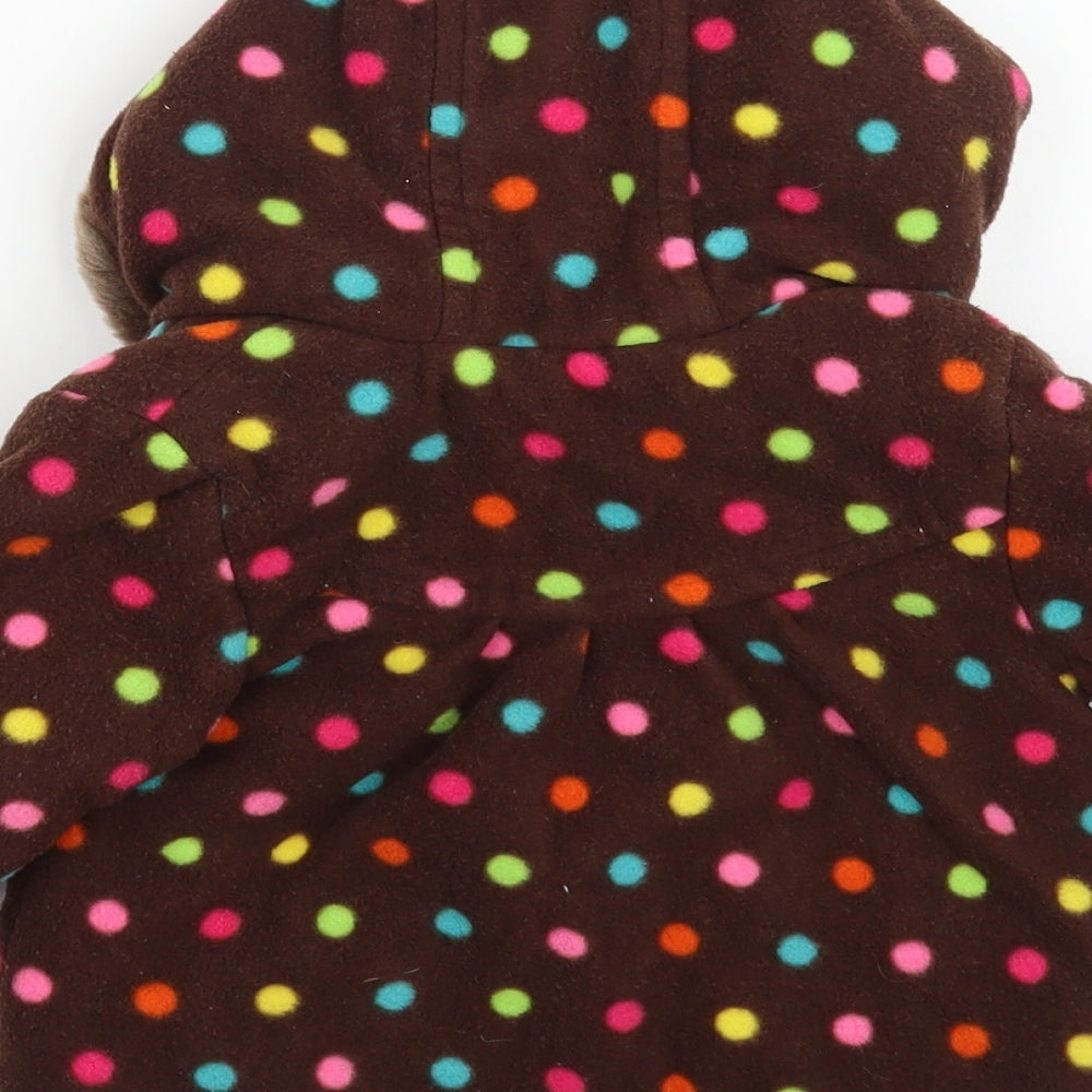 George Girls Brown Polka Dot  Jacket Coat Size 9-12 Months