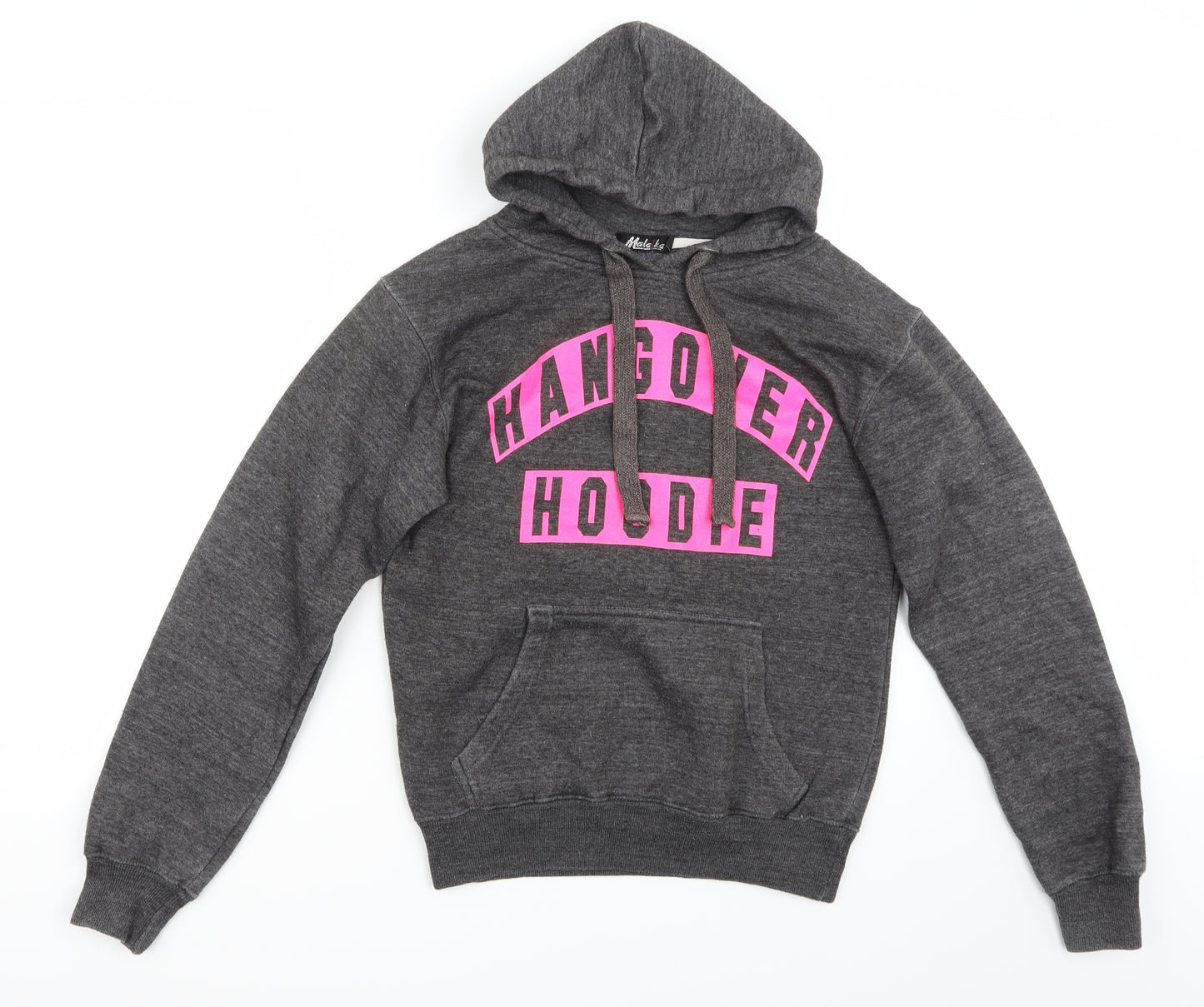 MALIKA Womens Grey   Pullover Hoodie Size L