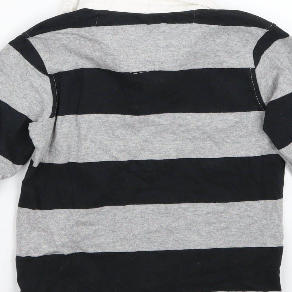 Primark Boys Grey Striped  Basic T-Shirt Size 4-5 Years