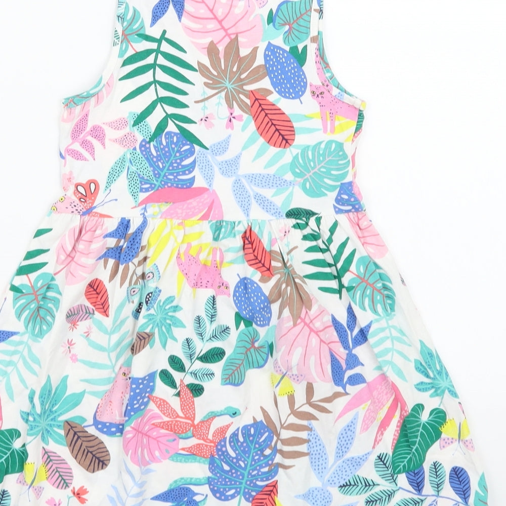 H&M Girls White Floral  A-Line  Size 3-4 Years