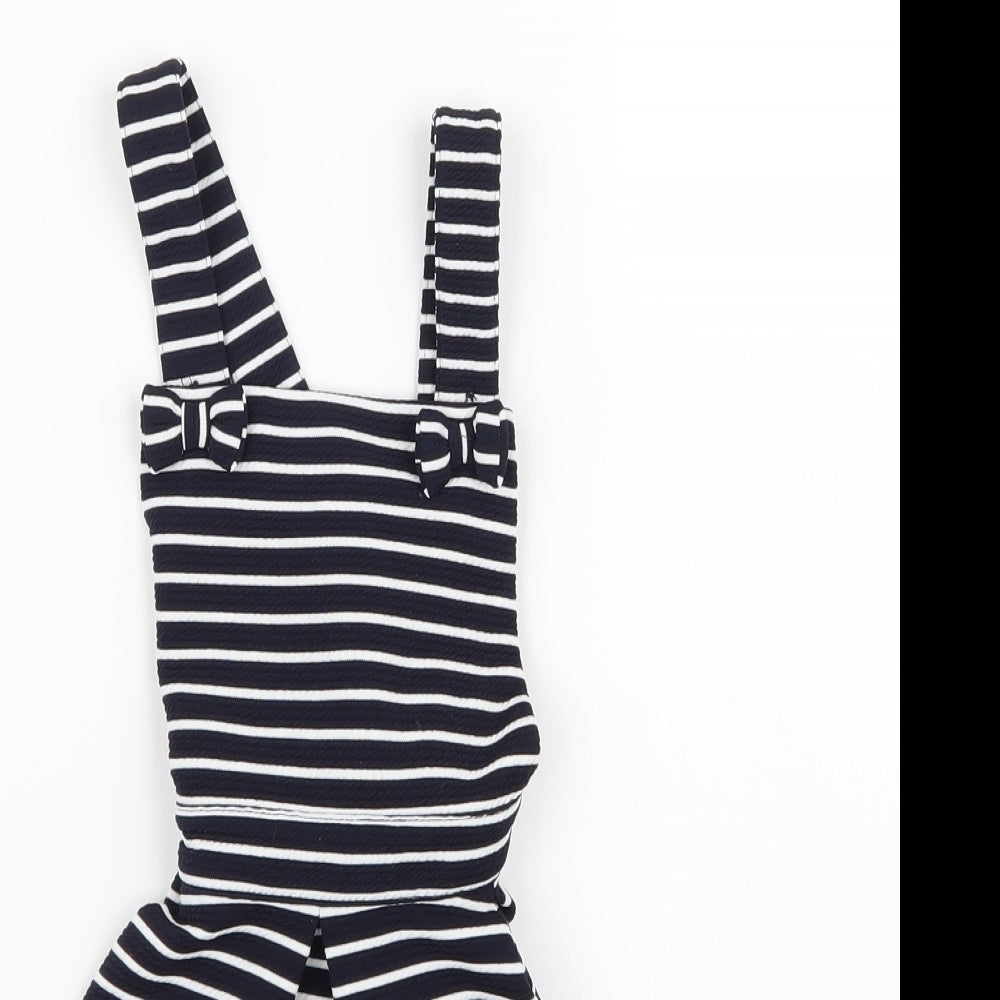 George Girls Blue Striped  A-Line  Size 3-4 Years