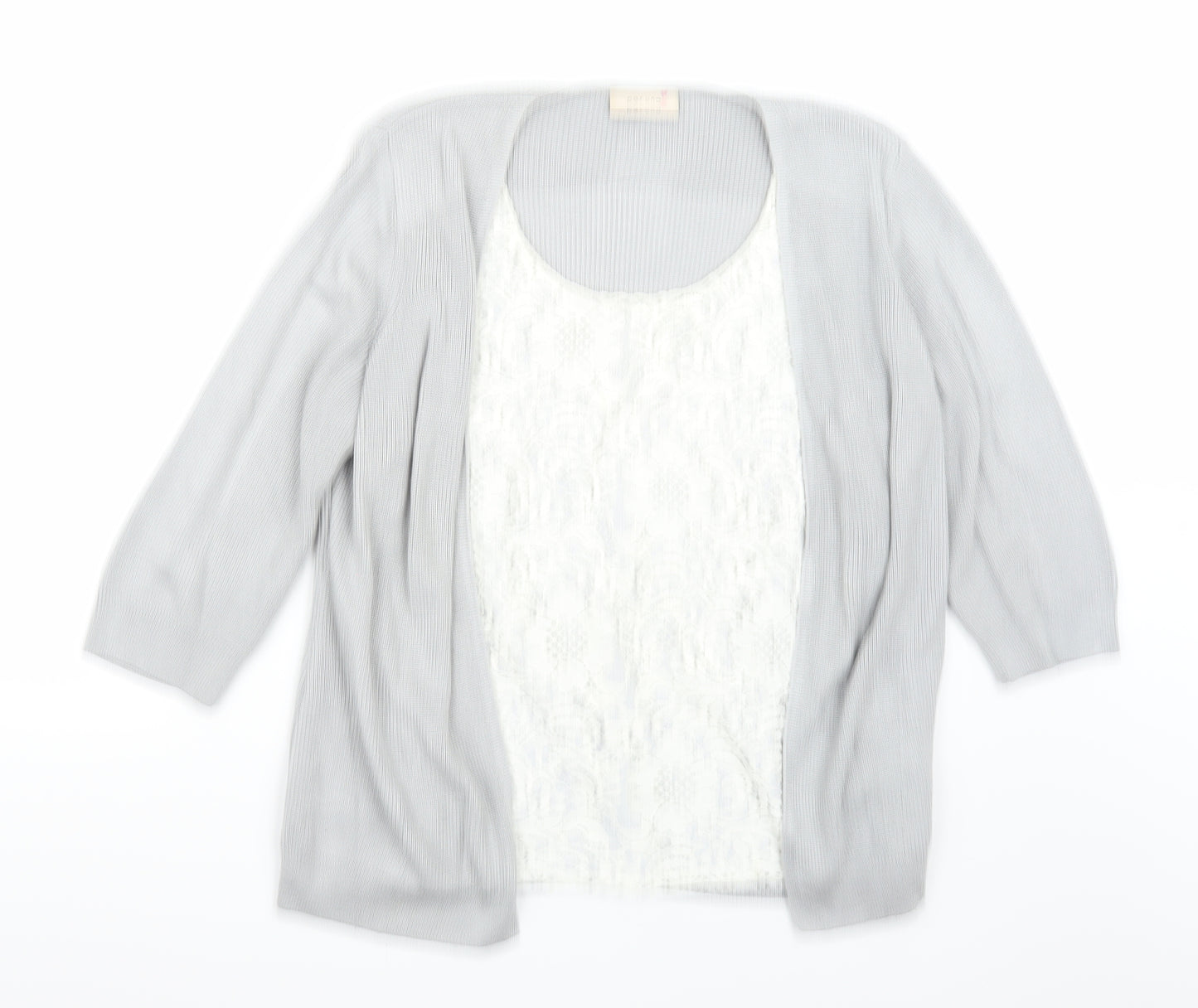 Per Una Womens White   Basic T-Shirt Size 16