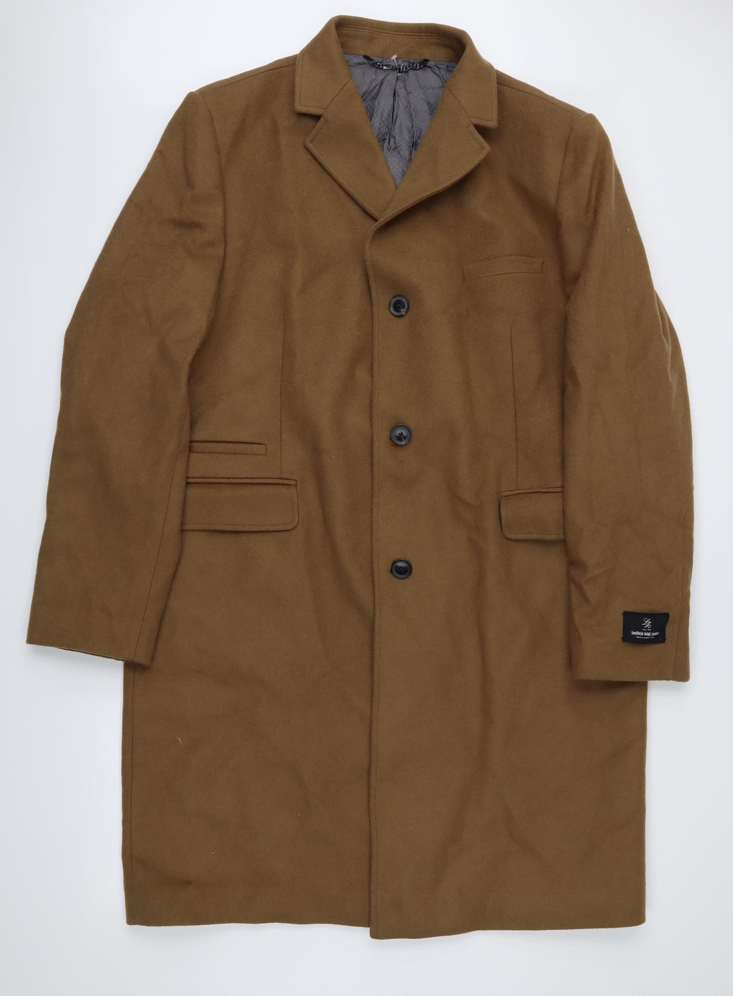 Jaeger Mens Brown   Overcoat Coat Size 2XL
