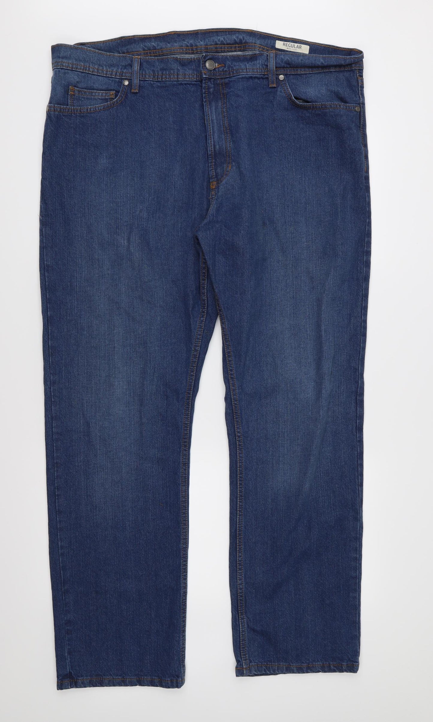 Marks and Spencer Mens Blue  Denim Straight Jeans Size 42 L31 in