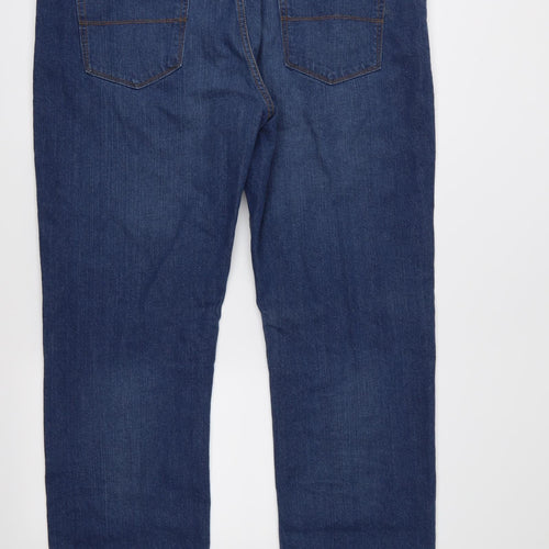 Marks and Spencer Mens Blue  Denim Straight Jeans Size 42 L31 in