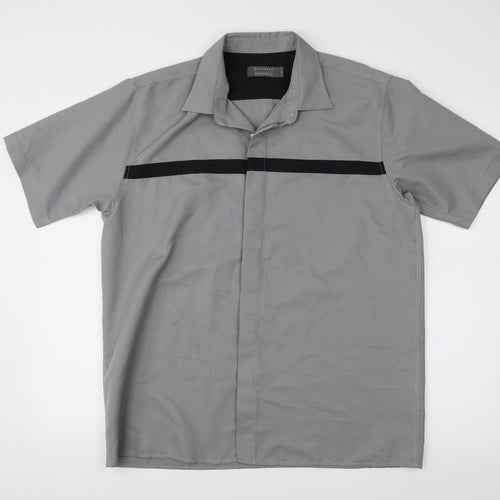 Armando Mens Grey    Button-Up Size L