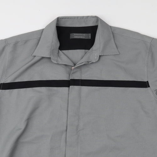 Armando Mens Grey    Button-Up Size L