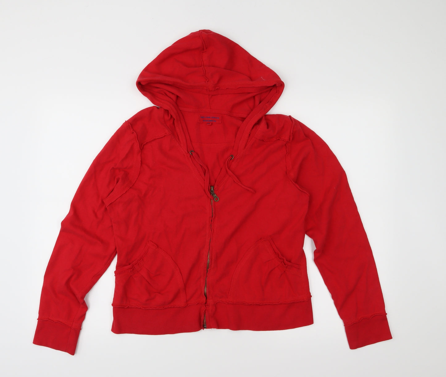 New Look Womens Red  Jersey Full Zip Hoodie Size 14