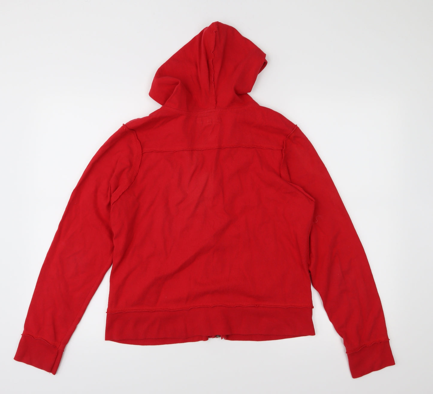 New Look Womens Red  Jersey Full Zip Hoodie Size 14