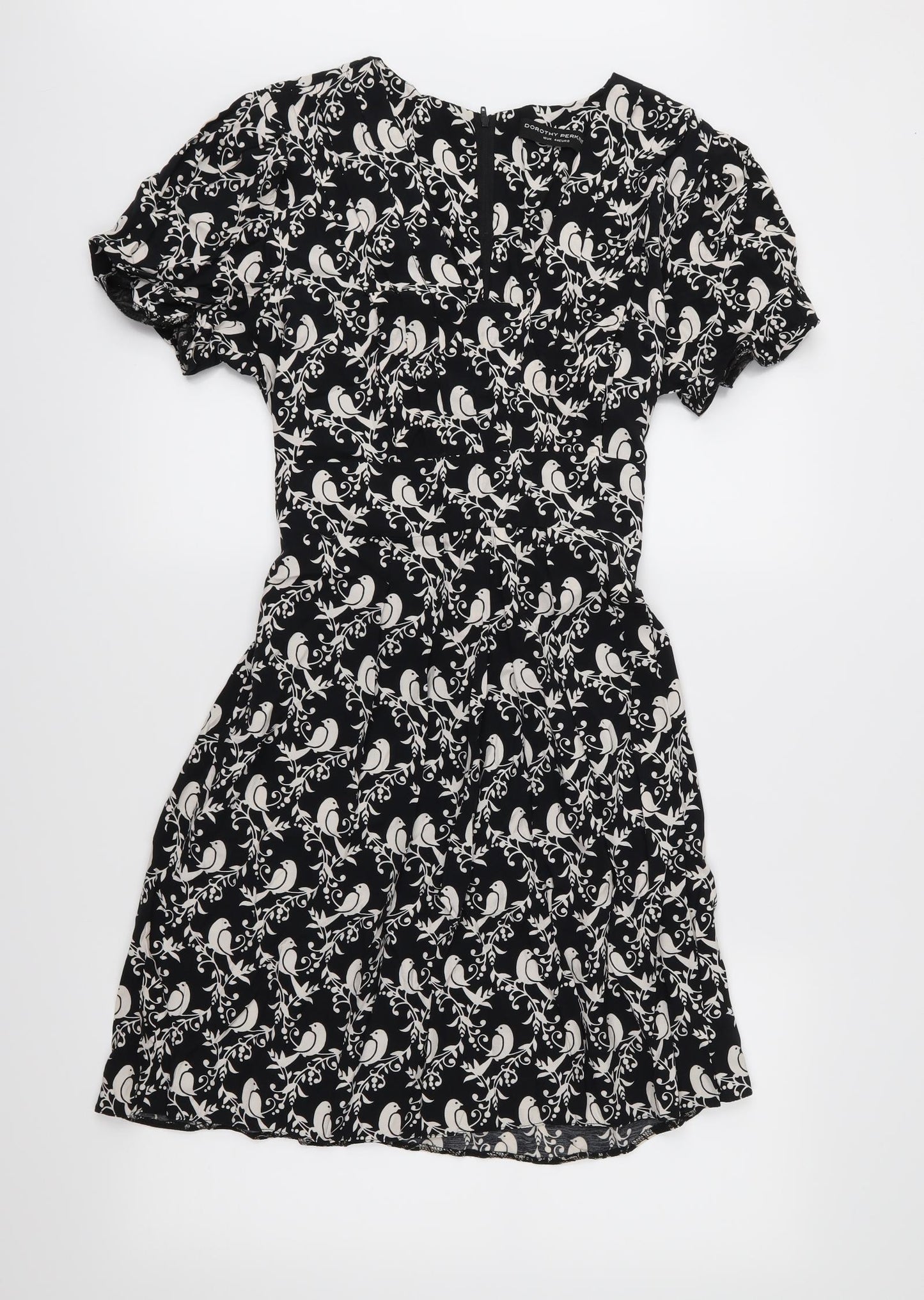 Dorothy Perkins Womens Black   Fit & Flare  Size 16  - Birds