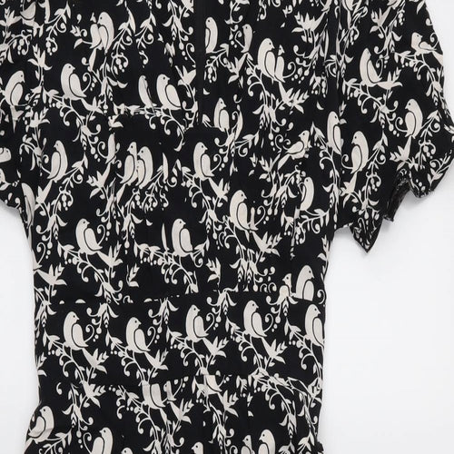 Dorothy Perkins Womens Black   Fit & Flare  Size 16  - Birds