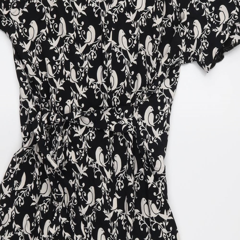 Dorothy Perkins Womens Black   Fit & Flare  Size 16  - Birds