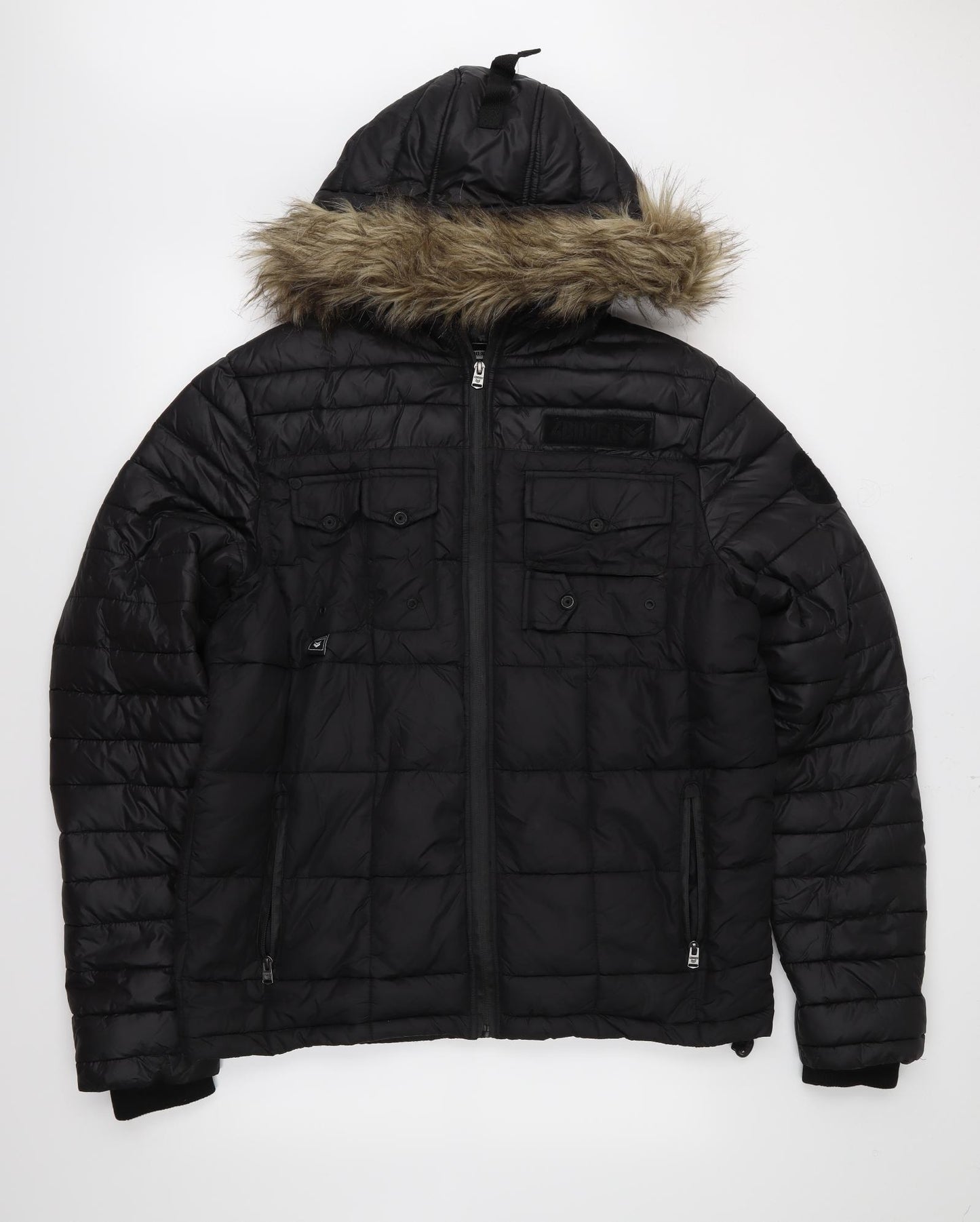 4Biden Mens Black   Parka Jacket Size L