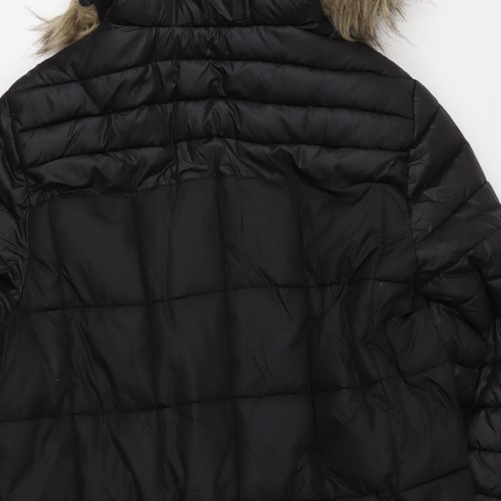 4Biden Mens Black   Parka Jacket Size L