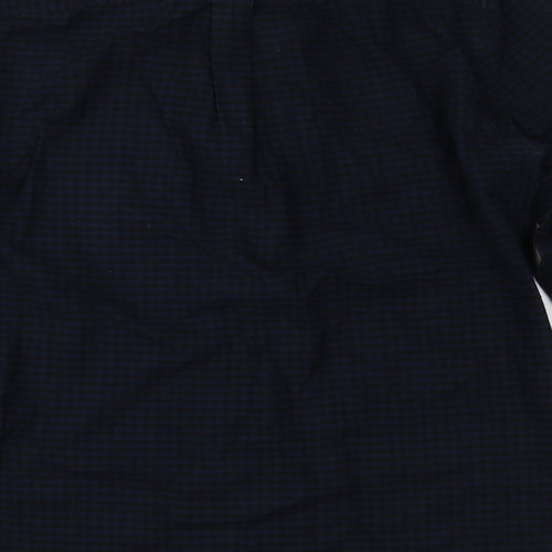 H&M Mens Blue Check   Button-Up Size S