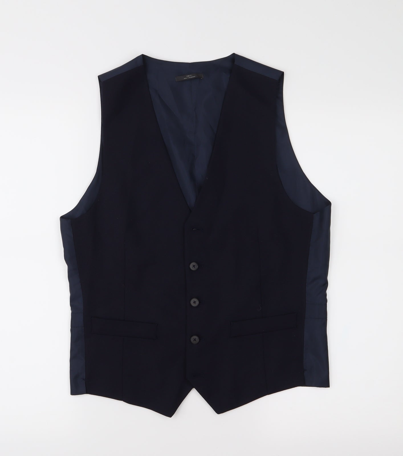 Marks and Spencer Mens Blue   Jacket Suit Waistcoat Size S