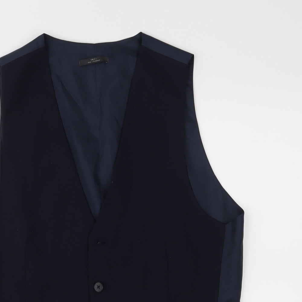 Marks and Spencer Mens Blue   Jacket Suit Waistcoat Size S